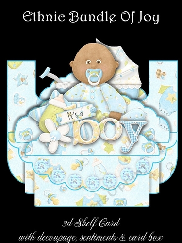 Ethnic Bundle Of Joy Boy Shelf Card Kit With Card Box