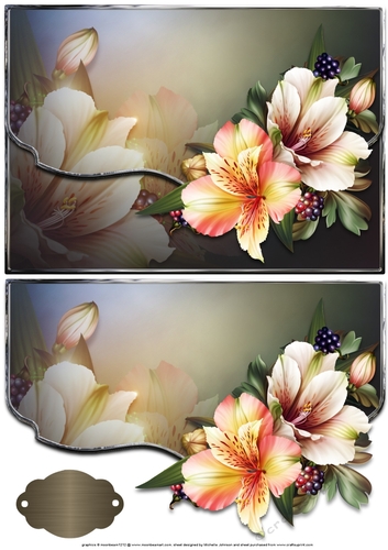 Peruvian Lilies Fancy Scalloped Edge Envelope Card