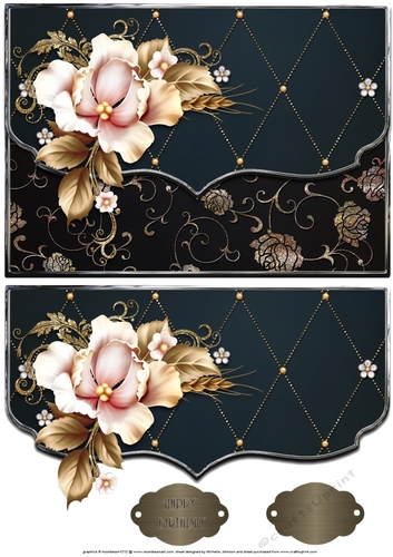 Sugar Flowers Fancy Scalloped Edge Envelope Card
