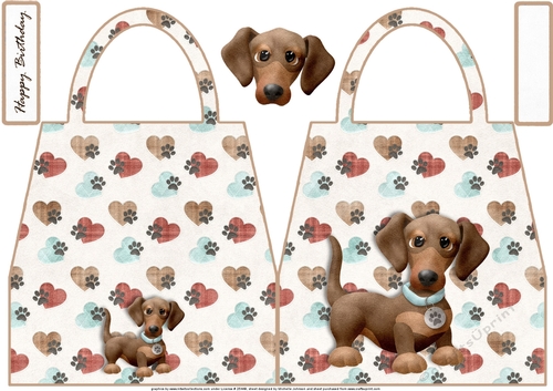 Doggie Handbag Shaped Card 5
