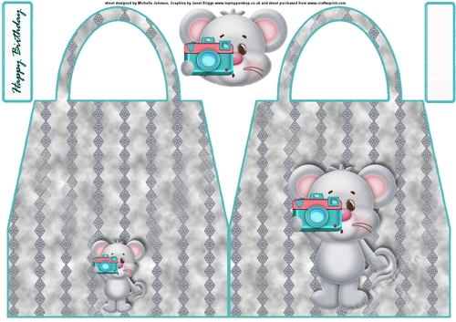 Say Cheese HandBag Shaped Card