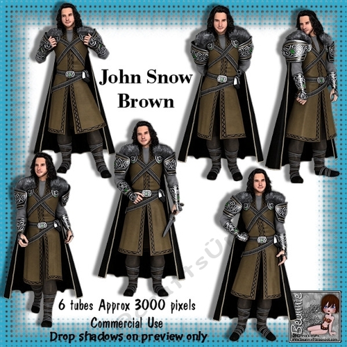 6 John Snow Brown (game of thrones) Poser Tubes
