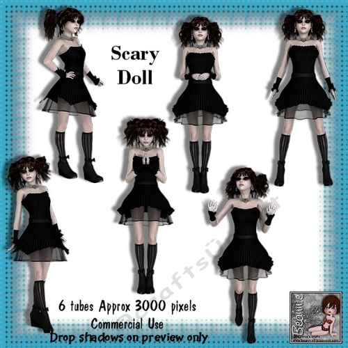 6 Scary Doll Poser Tubes