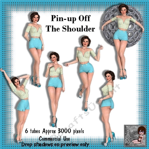 6 Pin-Up Off The Shoulder Poser Tubes