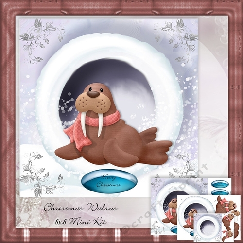 Christmas Walrus 8x8 Mini Kit