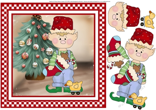 Little Elf In The Workshop Card Front 1