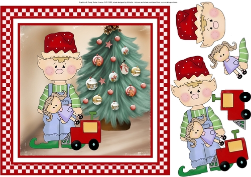 Little Elf In The Workshop Card Front 4
