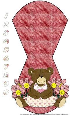 Little Bear Girl Wobble Card with Ages