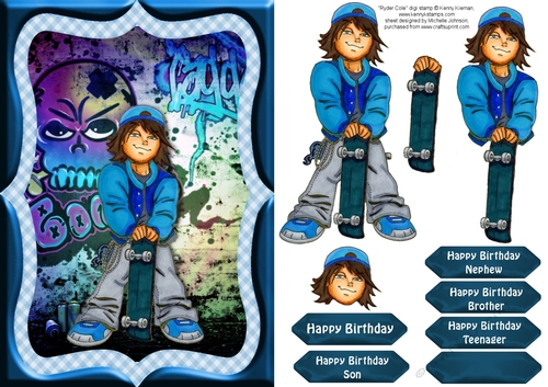 Ryder Cole Skateboarder Card Front
