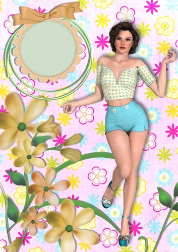 Vintage Lady Card