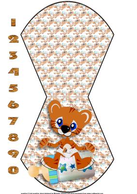 New Baby Boy Tiger or Toddler Birthday Wobble Card with Ages