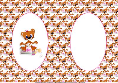 New Baby Girl Tiger or Toddlers Birthday Insert