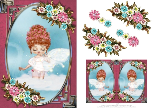 Angelfly Card Front with Gift Tag 