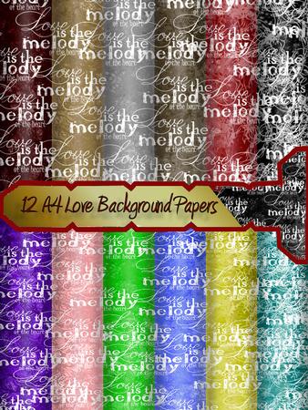 12 A4 Love is the Melody of the Heart Backgrounds