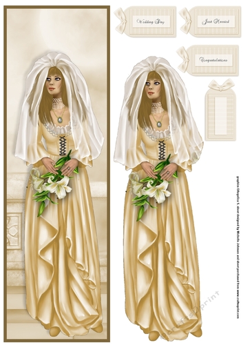 Cynthia Bride In Ivory Large DL Card