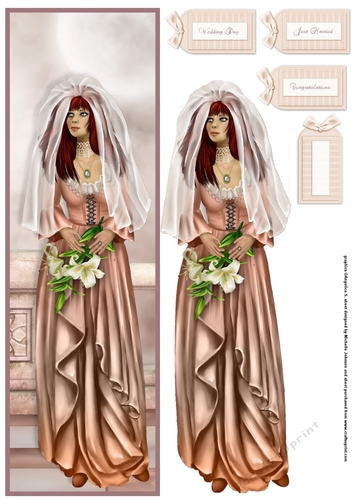 Cynthia Bride In Pink Large DL Card