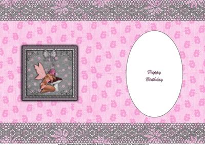 Tired Fairy Birthday Insert