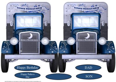 Old Blue Truck Quick Shaped Card