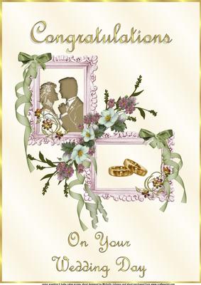 A4 Wedding Silhouette Card
