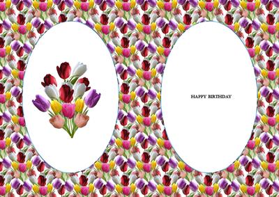 Tulips with Love Birthday Insert