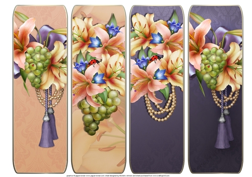 Downton Lilies bookmarks