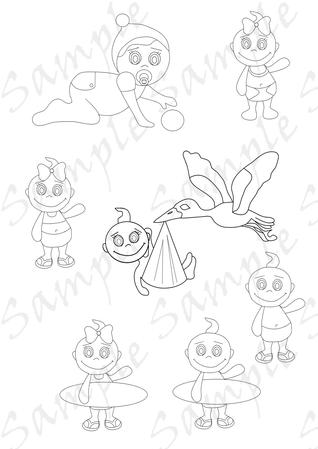 Baby Line Art