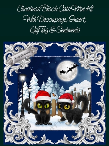 Christmas Black Cats Mini Kit