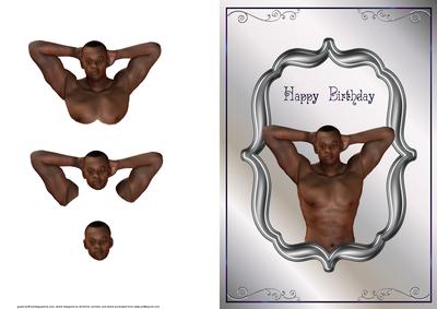 Biceps Quick Card Front with Decoupage