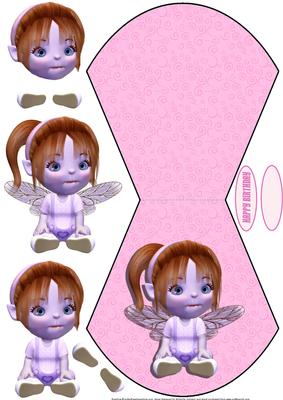 Baby Fairy Wobble Card 1