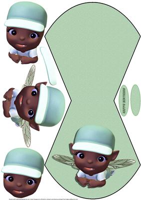 Baby Boy Fairy Wobble Card 2