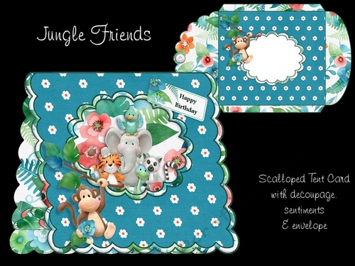 Jungle Friends Tent Card Kit