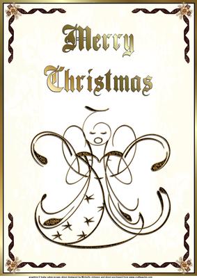 A4 Christmas Angel Card