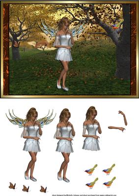 Forest Fairy Quick Card Front with Decoupage