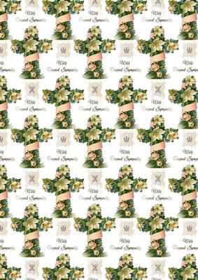 Vintage Floral Sympathy Cross 1 Background