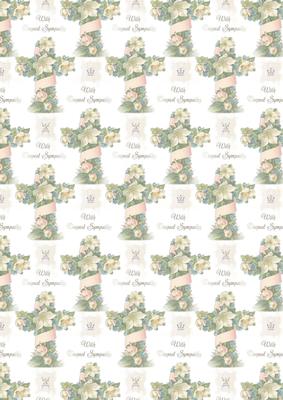 Vintage Floral Sympathy Cross 1 Vellum