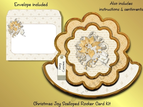 Christmas Joy Scalloped Rocker Card Kit