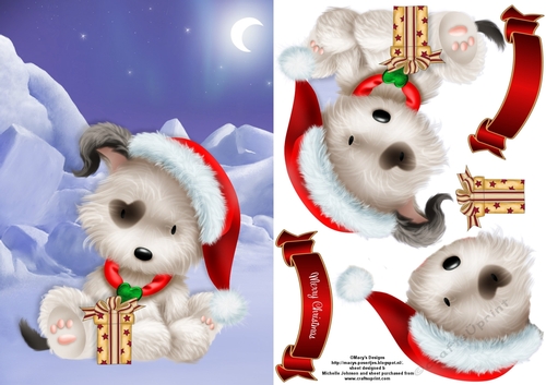 Doggie Santa Card Front