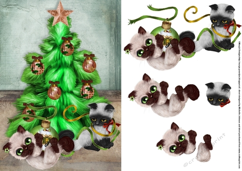 Christmas Kitties Card Front