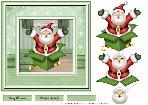 Santas Surprise Card Front Topper