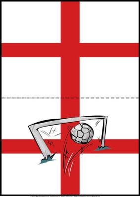 England Football Print, Cut and Fold Card
