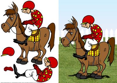 Every Horse Has It's Day Quick Card Front with Decoupage