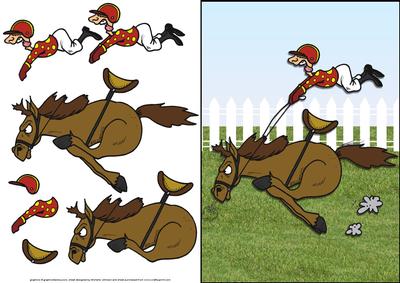 Every Horse Has It's Day 1 Quick Card Front with Decoupage