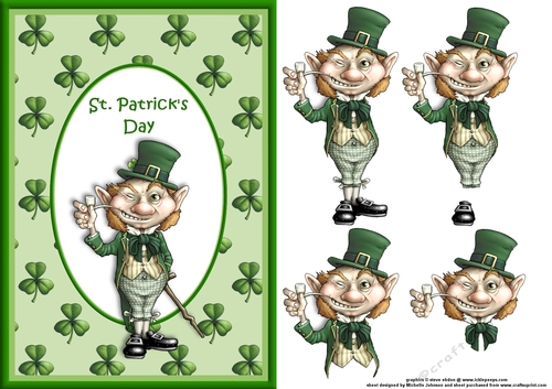 St Patricks Day Gent Card Front