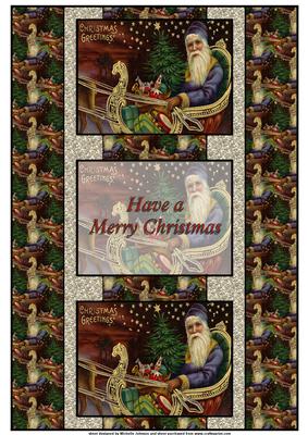 Christmas Greetings 3 Panel Fold Back Card