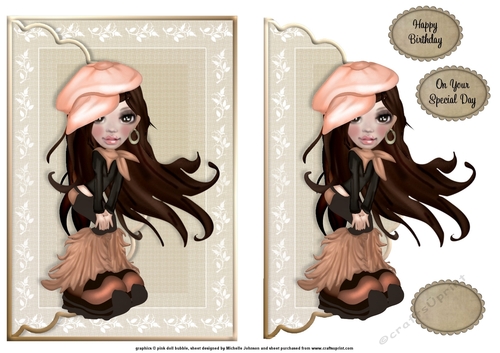 Trendy Scalloped Edge Faux Envelope Card