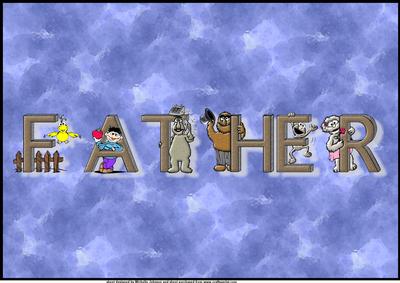 A4 Father Sesame Street Style Card