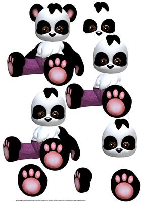 Panda Plushie 3D Decoupage