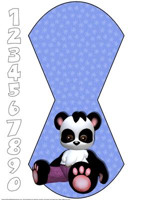 Panda Plushie Wobble Card with Ages
