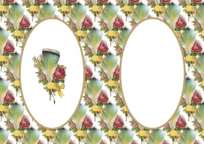 Victorian Vintage Floral Bouquet Insert