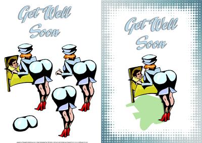 Get Well Soon Quick Card Front with Decoupage